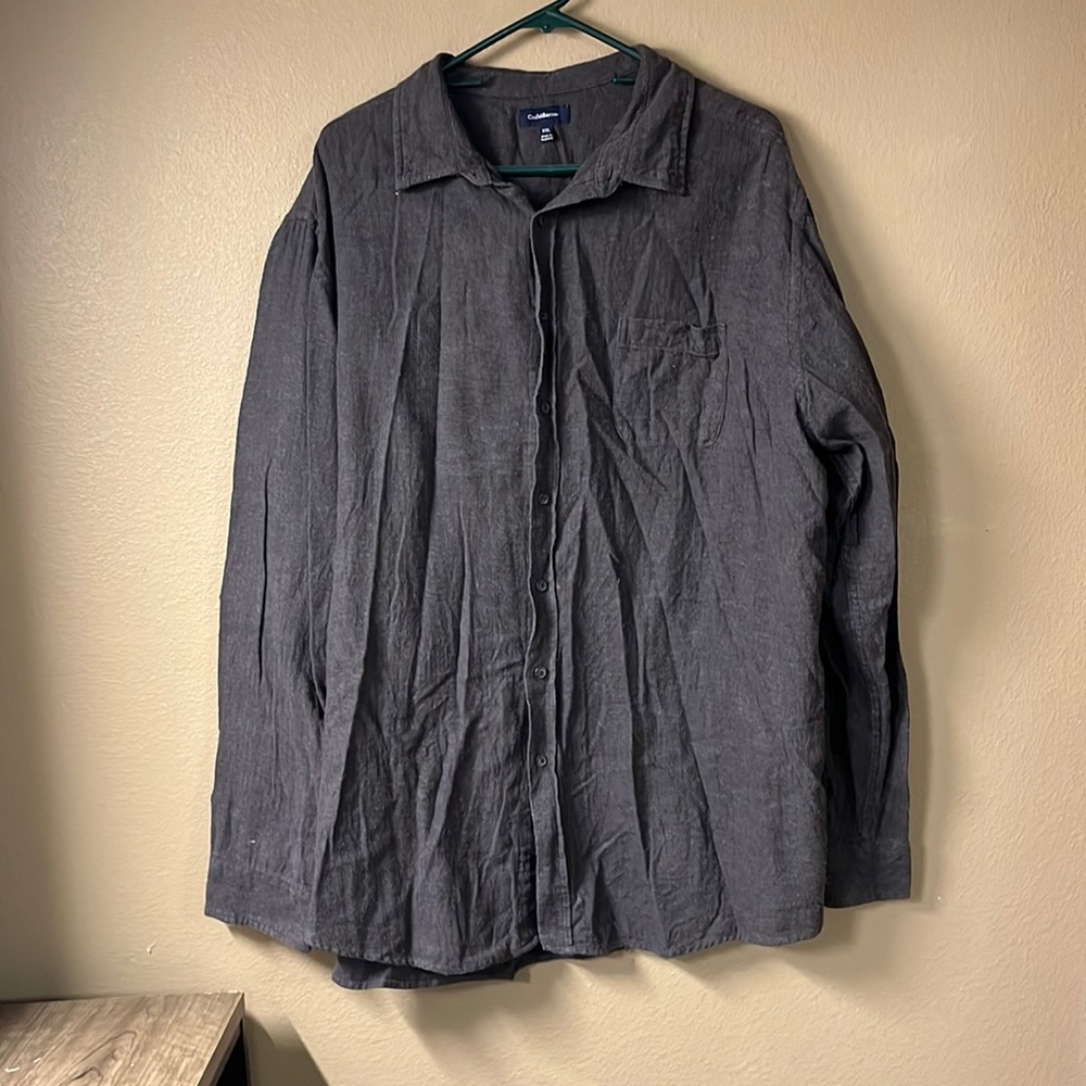 Croft&barrow gray button up xxl